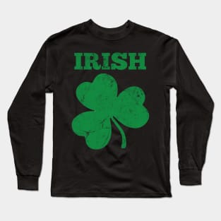 Irish / Retro Faded Style Design Long Sleeve T-Shirt